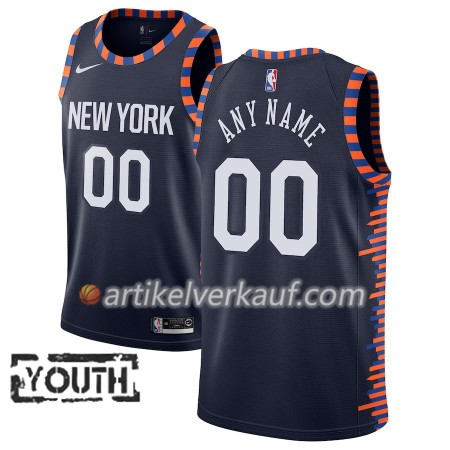 NBA New York Knicks Trikot 2018-19 Nike City Edition Navy Personalisierung Swingman - Kinder